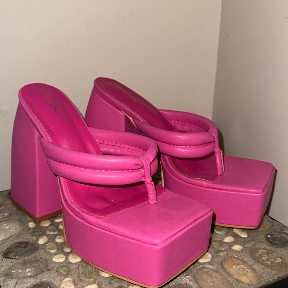 PLT Pink Platform Heels